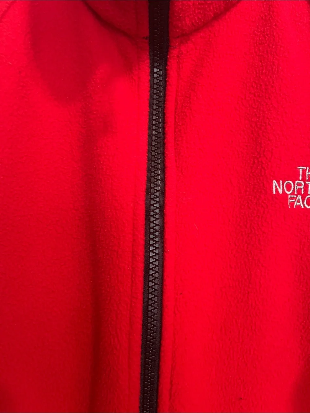 The North Face Men’s Bright Red Full-Zip Fleece Jacket Small